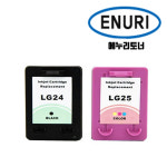 표준용량 LG24 LG25 검정칼라셋트완제품  LIP2210 LIP2210CW 호환잉크 : 에누리토너