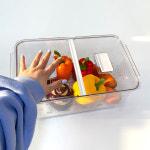 투명 사각 밀폐용기 야채보관함 채소 과일 야채보관용기 냉장고 냉동실 정리 6530 : 정화무역