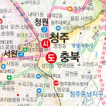 청주시지도 코팅 - 청주지도 충청북도 도로 행정 전도 : 나우맵