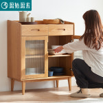 홈카페 감성 원래 요소 단단한 나무 찬장 오크 간단한 거실 차 캐비닛 슬라이딩 도어 주방 : 아비가일Abigail