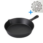 무쇠 주물 후라이 팬 인덕션 오븐용 그릴팬 25cm : Green Farm