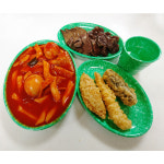 추억의 쑥색 그릇 식기 접시 앞접시 분식 떡볶이 : 랭킹주방