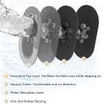 주방 화장실 발매트 고흡수성 목욕 매트 31.4x19.6 빠른 건조 카펫 미끄럼 방지 바닥 매트 욕실 용 입구 도어 매트 깔개 : 쏵판다