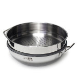키친아트 통3중 찜기 인덕션 찜냄비 스텐 304 찜솥 찜통 일품 20cm 인덕션용냄비 : 올리브마켓몰