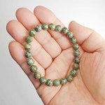 천연석 그린 재스퍼 벽옥 원석 팔찌 : 휘게스톤