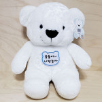 곰돌이 인형 누리베어 35cm 흰곰인형 곰 이니셜 자수뱃지 : 토이앤돌
