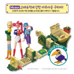 티티체리 퍼즈니멀 타운 마부리단과 고대유적 퍼즐 하우스 피규어 장난감 생일 선물 : 러브베비