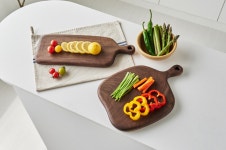 [미니도마증정]바우하우스 호두원형빈티지 플레이트 35/24 월넛 나무 원목 도마 : 바우하우스 원목도마