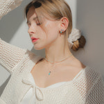 제이로렌 14K 블루 큐빅 플러스 귀걸이 G0268 : 제이로렌