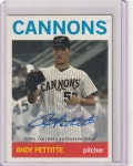 2021 Topps Pro Debut 25한정 앤디 패티트 친필싸인카드 MILB Legends Auto #MILB-10 Cannons MLB 야구 카드 : 마니아 인더스트리