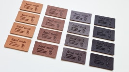 핸드메이드 가죽라벨 4가지 컬러 (leather label) : 디어코바늘