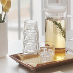 홈 카페 심플 글라스 유리컵 4P 세트 플랫화이트 아인슈페너 컵 : 오마이링고