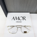 하금테 투명하금테 사각하금테 52사이즈 아모르아이 A-01 투명골드 : 안경마트