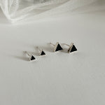 925실버 세모 블랙 난집 귀걸이 은귀걸이 : 얼링미