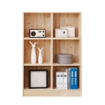 고급 삼나무 원목 책꽂이 선반 장식장 나무 수납함 원룸 아이방 교구장 집 공간 가로 낮은 틈새 넖은 폭 모듈 전면 와이드 오크 우드 3단 6칸... 