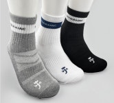 까스텔바작 남성 압박쿠션 중목 양말 4족 CSM12 골프 테니스 스포츠 양말 : 신영NC