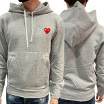 [압구정 더팩토리](당일) [COMME DES GARCONS] 꼼데가르송 플레이 레드 하트 로고 후드티  그레이 (P1T1701 GREY) : 압구정 더팩토리... 