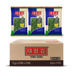 대천김 곱창도시락김 5g 40봉 : 대천김주식회사