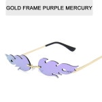 자전거 불 불꽃 색안경 여자들 무테 웨이브 안경 달리는 색안경 사치 트렌드 태양 안경 자전거 사이클링 액세서리 : 웹월드