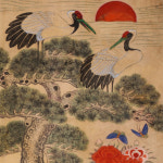 석류 모란꽃 학 소나무 연꽃 원앙 미니족자 전통 민화 화조도 책가도 그림 포스터 액자 : 쇼핑버디