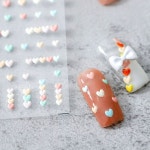 네일스티커 미니하트 엠보형 디자인 : 뷰티아지트