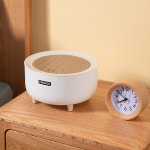 로에드 원목 인테리어 휴지통 화장대 원터치 미니 쓰레기통 2L : 로에드