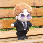 지오몽 15cm 인형 옷 블랙 슈트 정장 무속성 솜 의상 아이돌 인형옷 입히기 : 지오몽