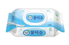 깨끗한나라 페퍼민트 물티슈 캡60매 40팩(60+6매 출고) : 리빙라이프스토어