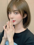 [G0056] 단발 레이어드 웬디컷 통가발 단발가발 간편착용 여성가발 : MoMowig