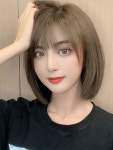 [G0056] 단발 레이어드 웬디컷 통가발 단발가발 간편착용 여성가발 : MoMowig