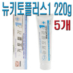 뉴키토플러스1 치약 220g 5개 구취제거 잇몸질환예방 잇몸케어 치석제거 : 바른건강메디