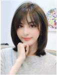 [G0056] 단발 레이어드 웬디컷 통가발 단발가발 간편착용 여성가발 : MoMowig