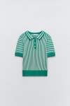ZARA 자라 스트라이프 리브드 니트 폴로셔츠 3471/006 : 해크니