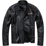 남성 스트릿 락시크 가죽자켓 할리 수 놓은 오토바이 자 켓   198 : 우주최강상점