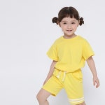 쌍둥이등원룩 유아 어린이집 편한옷 여름 노랑 파랑 상하세트 : 공감이스