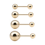 14K 심플 골드볼 피어싱 3 4 5 6mm 아웃컨츠 귓바퀴 귓볼 베이직 민볼 금 피어싱 : 주얼레이디