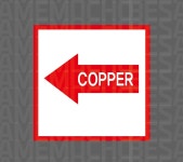 왼쪽 COPPER 스티커 5x5cm : 베사메무쵸