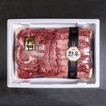 마장동 투뿔등급 한우 소고기 로스구이모듬 선물세트 1Kg : 허우적 장보기