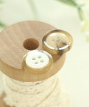63-104 모코블링 투톤 단추 15mm_투톤베이지 HDS-566 정장단추 : 아재원단