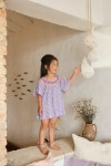 SS22 봉주르 다이어리 버터플라이 블라우스 라일락 깅엄 SS22 BONJOUR DIARY Butterfly Blouse Lilac Gingham : 호주 언니