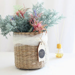 원형 라탄 땡큐 바구니 밀짚 바구니 정리함 인테리어소품 디자인 아이디어 상품 : 별더하기