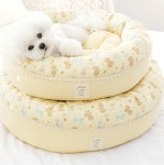 (L) 이츠독 오가닉 허니베베 원형 베드 애견방석 : 제라미펫