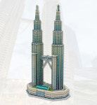 아동 퍼즐 페이퍼 토이 초등 선물 3d 입체 종이 만들기 모형 페트로나스 트윈타워 : 아이두상사