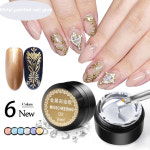 6 색 8ml 광선 요법 접착제 금속 페인트 네일 젤 9341041N4735842570 : 직구아티스