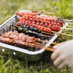 파닭꼬치 숯불닭 새우 염통 꼬치구이 양꼬치 불판 : 싱굿즈