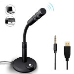 usb 데스크탑 마이크 미니 노트북 컴퓨터 3.5mm 마이크 스튜디오 음성 마이크 스탠드 홀더 pc : 웹월드