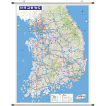 전국교통지도 111x150 (족자 중형) 전도 우리나라 고속도로 철도 전철 지도 우주맵 : 우주맵