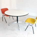 모던밀러엣지원형다이닝테이블 디자인 인테리어 업소용 카페 다이닝식탁 : 더 룸메이커