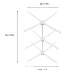 1 pc 흰색 3 계층 설탕 껌 붙여 넣기 꽃 건조 랙 스탠드 퐁당 케이크 장식 컵케익 퐁당 비스킷 붙여 넣기 꽃 랙 베이킹 : 웹월드