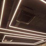 LED 라인 조명 등 레일등 고효율 까페 인테리어 식탁 주방 간접 조명 블랙 30cm : 노랑조명